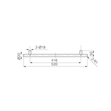 Nero Mecca Appliance Pull 520Mm - Brushed Bronze