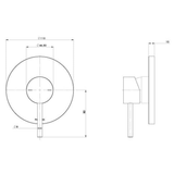 Shower/Wall Phoenix Pina Mixer - Brushed Nickel