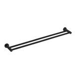 Nero Mecca Double Towel Rail 800Mm - Matte Black