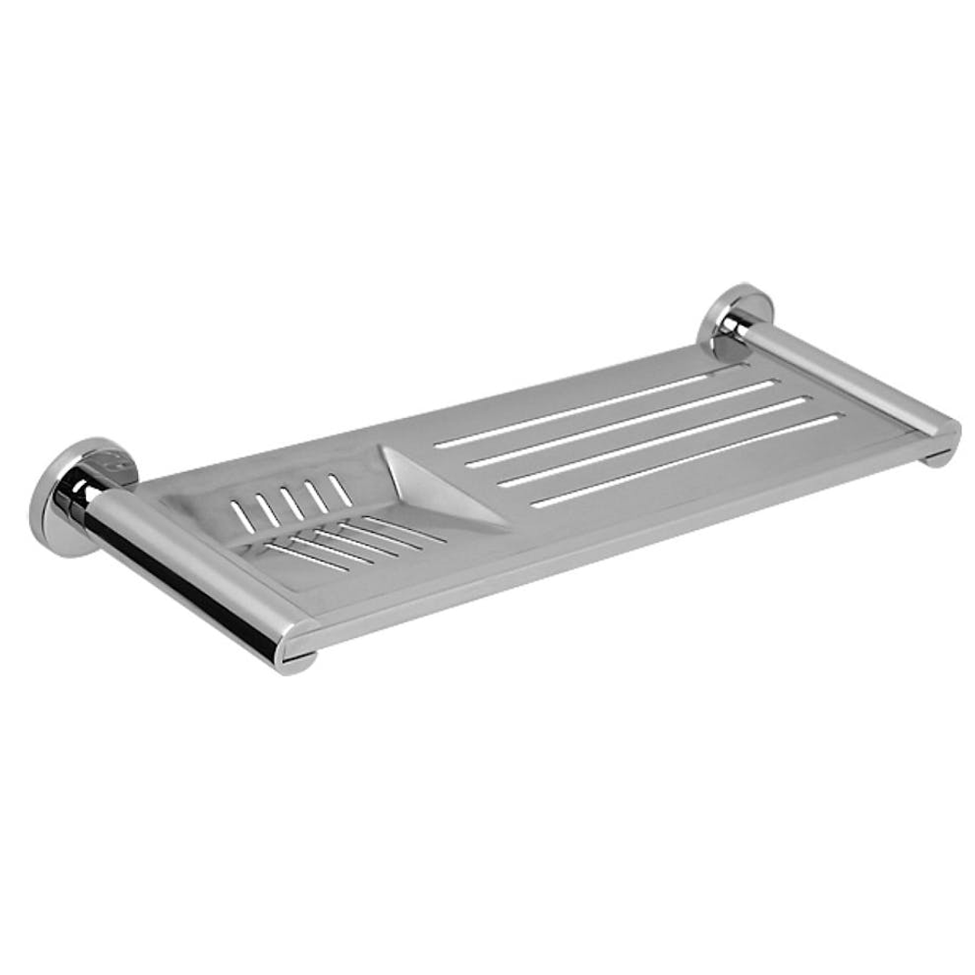 Streamline Axus Stainless Steel Shelf With Soap Dish 37cm - Brushed Nickel PVD