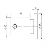 Vivid Pin Lever Wall T/A 15Mm Ext Spindles - Chrome