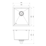4000 Series Single Bowl Phoenix Sink - Stainless Steel