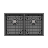 4000 Series Double Bowl Under / Over Phoenix Sink - Brushed Black