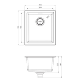 Phoenix Single Bowl 5000 Series Under/Over Sink - Matte White