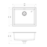 5000 Series Large Single Bowl Phoenix Sink - Matte Black