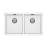 Double Bowl Phoenix 5000 Series Under/Over Sink - Matte White