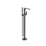 Bianca Floor Standing Bath Nero Mixer - Gun Metal