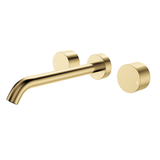 Fienza Kaya Round Taps Wall Basin /Bath 220Mm Outlet Set - Urban Brass Lf