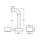 Kaya Basin/Bath Wall Tap Set - Matte Black