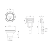 Phoenix 50Mm Covered Sink Basket Waste & Overflow - Brushed Carbon