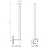 Radii Spare Phoenix Toilet Roll Holder Round Plate - Chrome