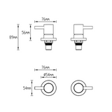 Abey Gareth Ashton Lucia Wall Top Assembly Chrome