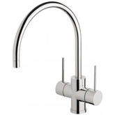 Vivid Slimline Twin Hdl Sink Phoenix Mixer 220mm Gooseneck - Chrome