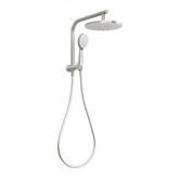 Vivid Slimline Compact Twin Phoenix Shower - Brushed Nickel
