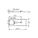 Koko Polished S/S Square Wall Fienza Shower Head Chrome