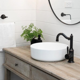 Nostalgia Basin Phoenix Mixer 160mm Shepherds Crook - Antique Black