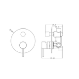 Mecca Shower Nero Mixer With Diverter - Matt Black