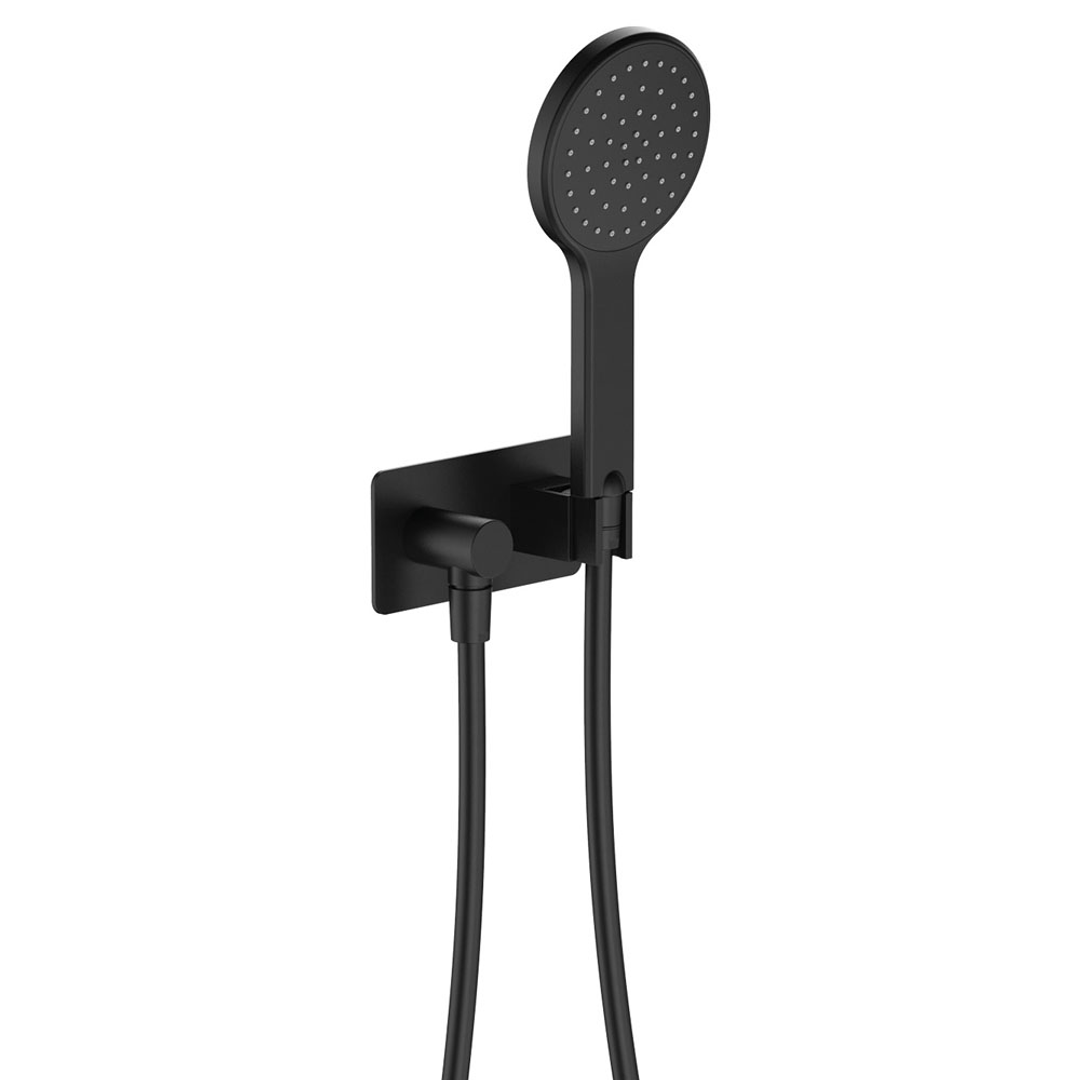 Fienza Kaya Hand Shower Rectangular Plates - Matte Black