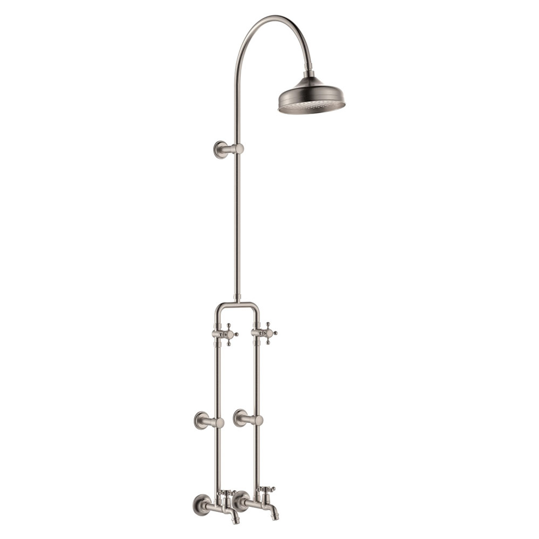 Fienza Lillian Exposed Rail Shower & Bath Set - Brushed Nickel Finish