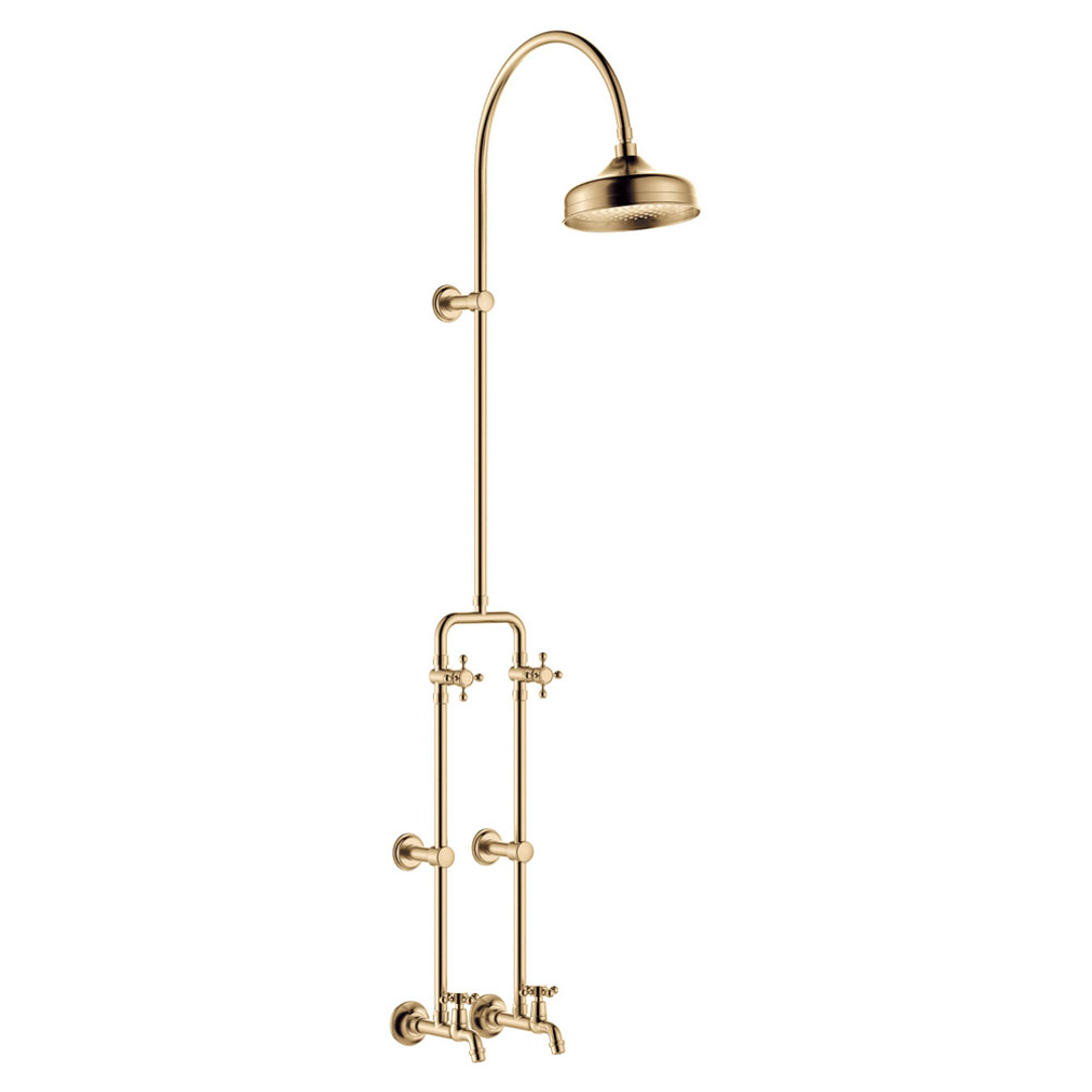 Fienza Lillian Exposed Rail Shower & Bath Set - Urban Brass Finish