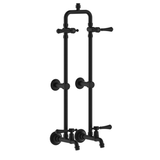 Lillian Lever Exposed Rail Fienza Shower & Bath Set - Matte Black