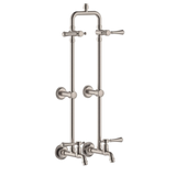 Lillian Lever Exposed Rail Fienza Shower & Bath Set - Brushed Nickel