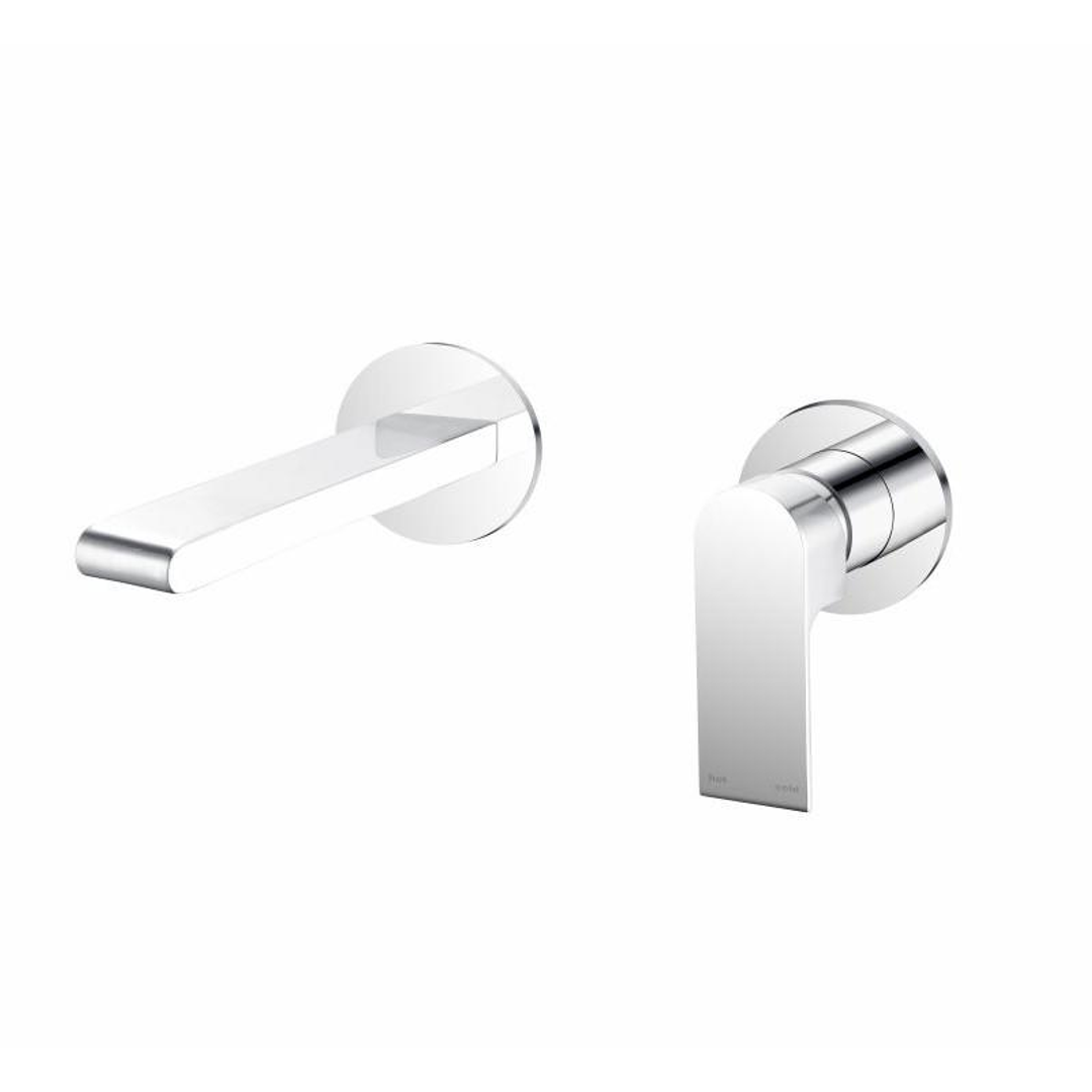 Nero Bianca Wall Basin Mixer With Separate Back Plate - Chrome