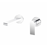 Bianca Nero Wall Basin Mixer Separate Back Plate - Chrome