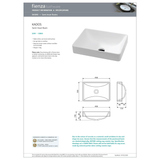 Kados Semi Inset Fienza Basin - Matte White