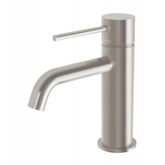 Vivid Slimline Basin Phoenix Mixer Curved Outlet - Brushed Nickel