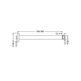 Nero Round Ceiling Arm - Brushed Gold