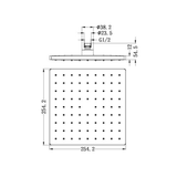 Nero 250Mm Abs Square Shower Head - Brushed Nickel