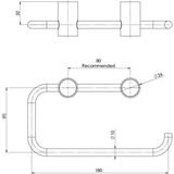Vivid Slimline Phoenix Toilet Roll Holder - Matte Black