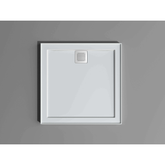 Oceano Stonelite Eco Shower Base Rear Outlet Chrome Waste - 900 x 900mm