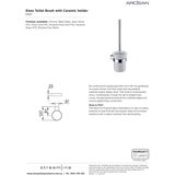 Arcisan Eneo Streamline Toilet Brush With Ceramic Holder - Matt Black