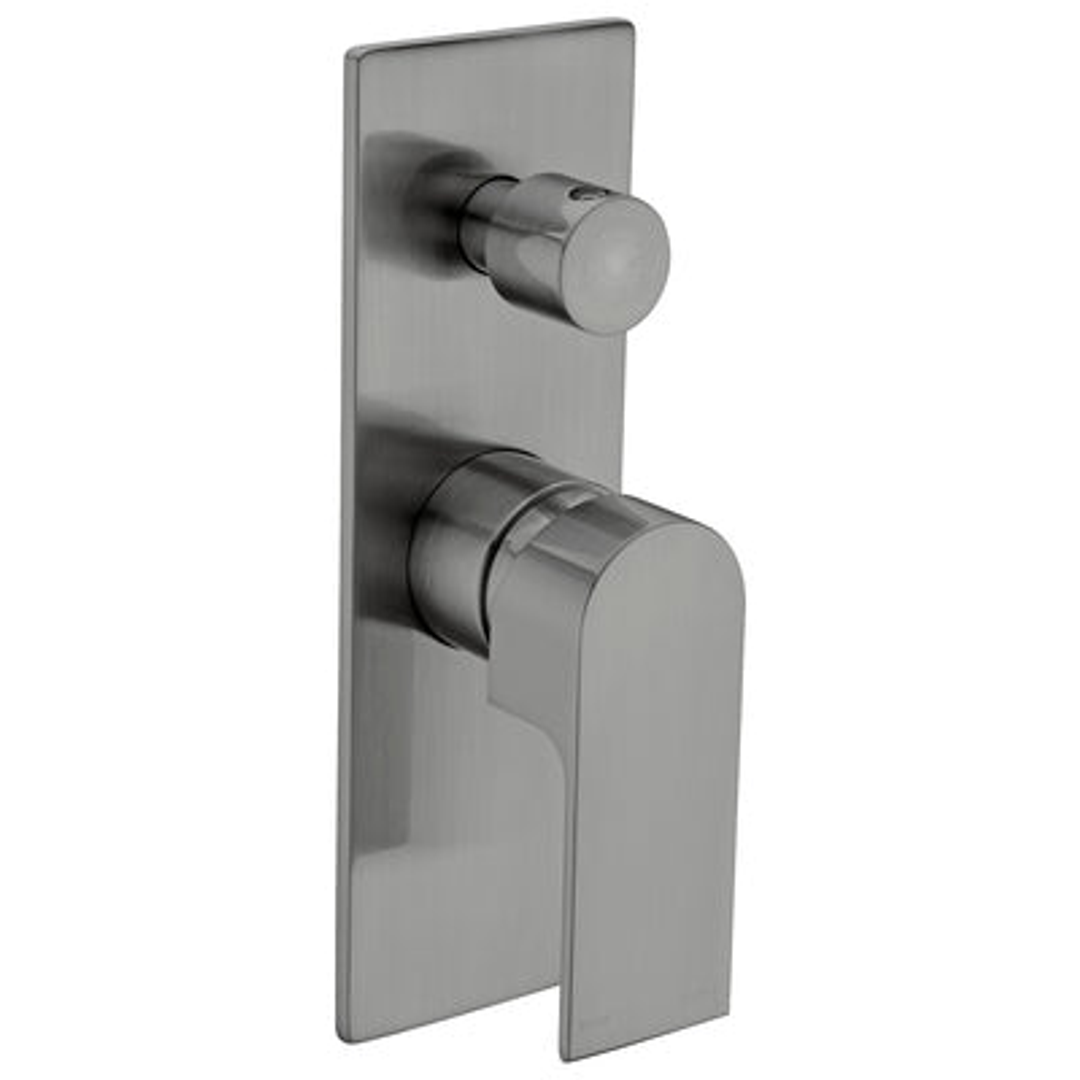 Nero Bianca Shower Mixer With Divertor Shower - Gun Metal Grey
