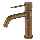 Bella Vista Mica Basin Mixer Curved Spout - Living Brass