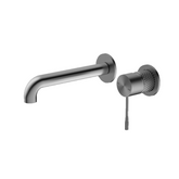 Opal Wall Basin/Bath Mixer - Brushed Gunmetal