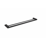 Nero Bianca Double Towel Rail 800Mm - Matte Black