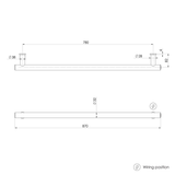 Phoenix Phoenix Heated Towel Rail Round 800Mm - Brushed Bronze