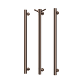 Phoenix Phoenix Heated Triple Towel Rail Round 800Mm - Brushed Bronze