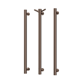 Phoenix Phoenix Heated Triple Towel Rail Round 800Mm - Brushed Bronze