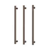 Phoenix Phoenix Heated Triple Towel Rail Round 800Mm - Brushed Bronze