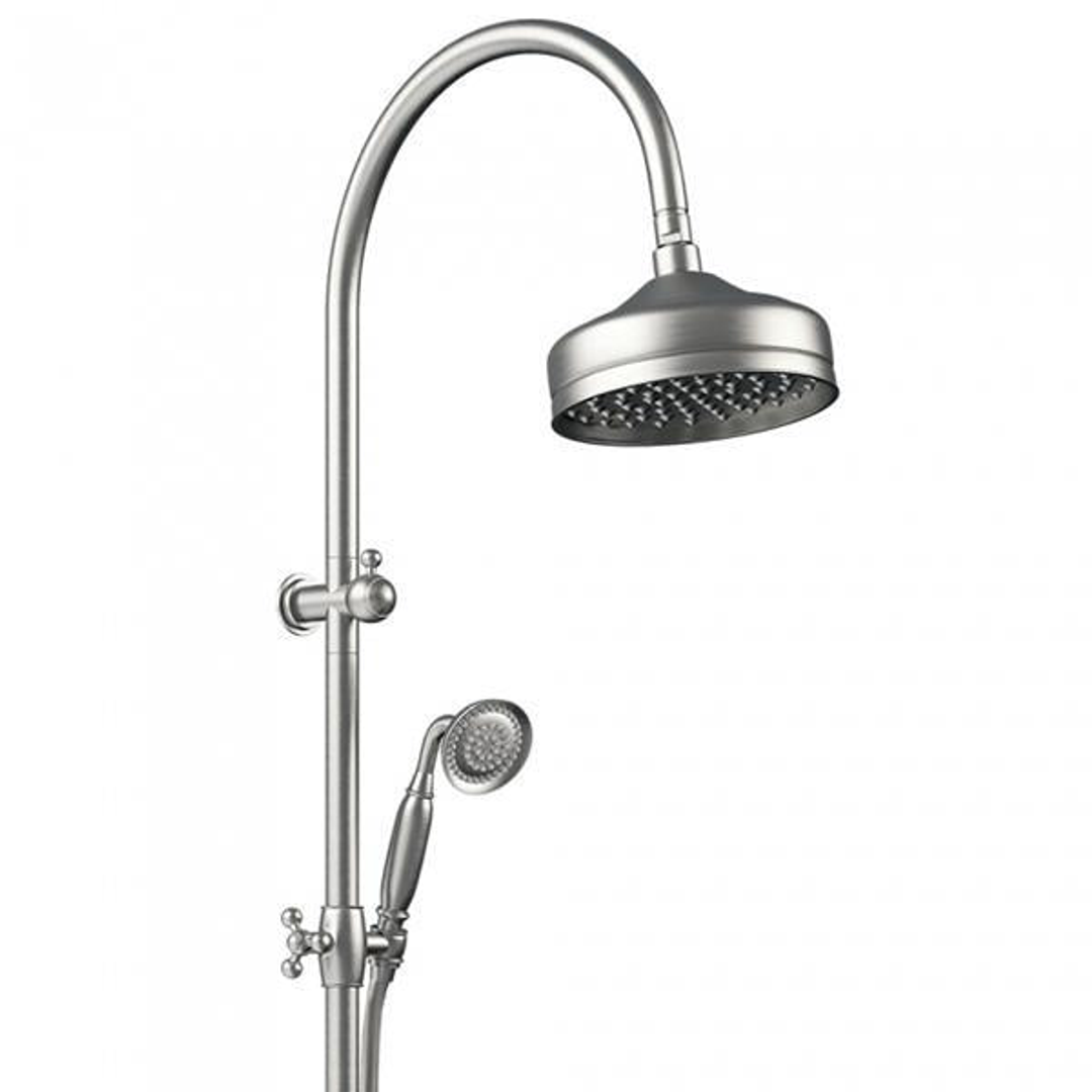 Fienza Lillian M/Function Twin Shower Rail - Brushed NIckel