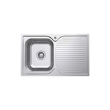 Tiva 780 Single Fienza Kitchen Sink with Drainer - Left Bowl