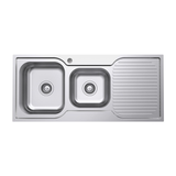 Tiva 1080 1.75 Fienza Kitchen Sink with Drainer - Left Bowl