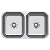 Fienza Tiva 785 Double Bowl Kitchen Sink - 23L+23L | Top or Undermount | 785x450mm