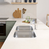 Fienza Tiva 785 Double Bowl Kitchen Sink - 23L+23L | Top or Undermount | 785x450mm
