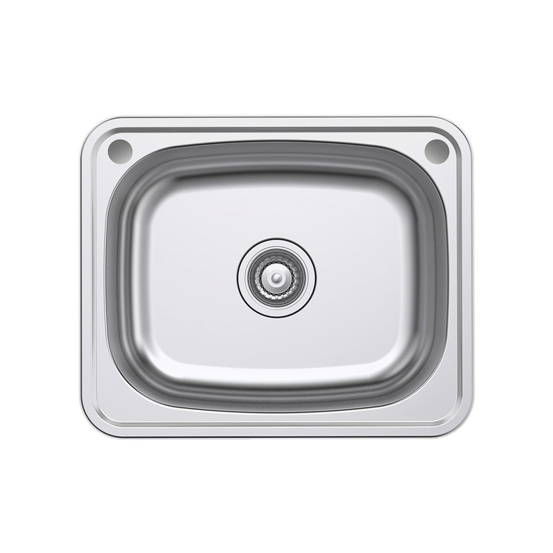 Fienza Tiva Laundry Sink Topmount 2TH Includes Flex Bypass Kit - 35L 555 X 455 X 220mm