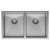 Hana 27L/27L Double Fienza Kitchen Sink - Stainless Steel